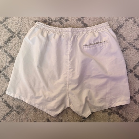 Vintage Nike White Running Shorts Mens Large USA Made Embroidered Swoosh - Picture 5 of 6